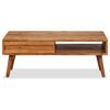vidaXL Coffee Table Solid Wood with Carved Drawer 100x50x40 cm