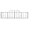 vidaXL Arched Gabion Baskets 20 pcs 200x50x40/60 cm Galvanised Iron
