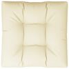 vidaXL Pallet Cushion Cream 70x70x12 cm Fabric
