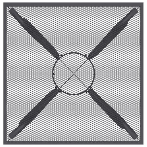 vidaXL Garden Table Anthracite 50x50x72 cm Steel Mesh