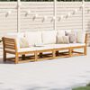 vidaXL 4 Piece Garden Lounge Set with Cushions Solid Wood Acacia