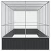 vidaXL Aviary with Extension Silver 625x207x212 cm Steel