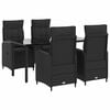 vidaXL Garden Dining Set 5 pcs PE Rattan and Powder-Coated Steel