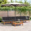 vidaXL 4 Piece Garden Pallet Sofa Set with Cushions Solid Wood Acacia