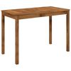 vidaXL Garden Dinner Table Natural 108.5 x 55 x 75 cm