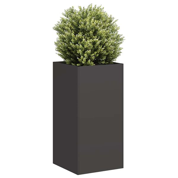 vidaXL Planter Black 40x40x80 cm Cold-rolled Steel