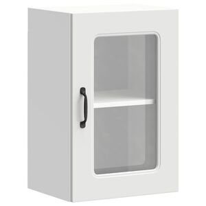 vidaXL Kitchen Wall Cabinet with Glass Door Kalmar White Engineered Wood