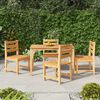 vidaXL 5 Piece Garden Dining Set Solid Wood Teak