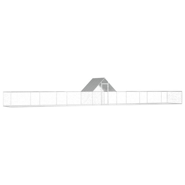 vidaXL Chicken Coop 14x2x2 m Galvanised Steel