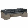 vidaXL Garden Sofa Set 7 pcs Grey Poly Rattan