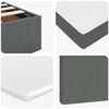vidaXL Ottoman Bed with Mattress Dark Grey King Single Fabric