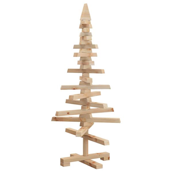 vidaXL Wooden Christmas Tree for Decoration 90 cm Solid Wood Pine