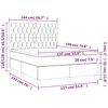 vidaXL Box Spring Bed with Mattress&LED Black 137x187 cm Double Size Velvet