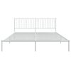 vidaXL Metal Bed Frame without Mattress with Headboard White 180x200cm