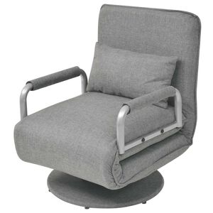vidaXL Swivel Chair and Sofa Bed Light Grey Fabric
