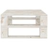 vidaXL Garden Pallet Table White Wood