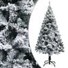 vidaXL Artificial Pre-lit Christmas Tree with Flocked Snow Green 120 cm