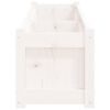 vidaXL Garden Planters 2 pcs White Solid Wood Pine