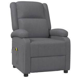 vidaXL Massage Chair Grey Faux Leather