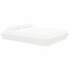 vidaXL Bed Frame without Mattress White Solid Wood King Size