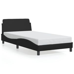 vidaXL Bed Frame "Dover" Black 107x203 cm King Single Faux Leather