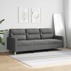 vidaXL 3-Seater Sofa Dark Grey 180 cm Fabric