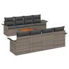vidaXL Garden Sofa Set with Cushion with Storage Manual 7 pcs Grey