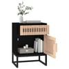 vidaXL Bedside Cabinets 2 pcs Black 40x30x55.5 cm Engineered Wood&Iron