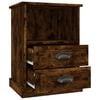 vidaXL Bedside Cabinets 2 pcs Smoked Oak 43x36x60 cm