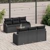 vidaXL Garden Sofa Set 7 pcs Black