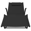 vidaXL Rocking Sun Loungers 2 pcs Black Steel and Textilene