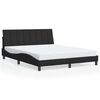vidaXL Bed Frame without Mattress "Hanko" Black 152x203 cm Queen Velvet