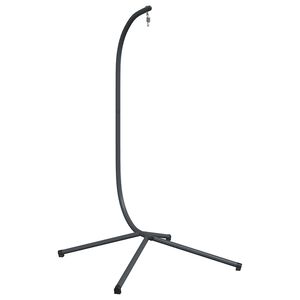 vidaXL Hanging Egg Chair Stand without Basket Anthracite Steel (Only Standing Base)