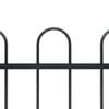 vidaXL Garden Fence Boxtel with Hoop Top Steel 181x80 cm Black