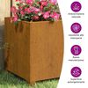 vidaXL Planter with Legs Rusty 40x40x40 cm Corten Steel