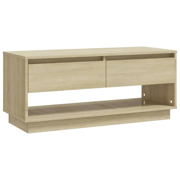 vidaXL TV Cabinet Sonoma Oak 102x41x44 cm Engineered Wood