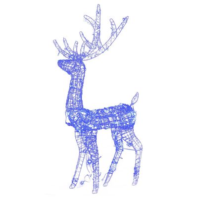 vidaXL Acrylic Reindeer Christmas Decorations 2 pcs 120 cm Blue