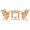 vidaXL 7 Piece Outdoor Dining Set 150-200x100x75 cm Solid Teak Wood