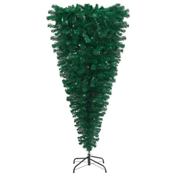 vidaXL Upside-down Artificial Pre-lit Christmas Tree with Ball Set 150 cm