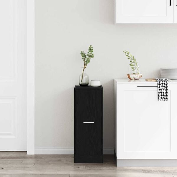 vidaXL Apothecary Cabinet Black oak 30 x 41 x 77.5 cm Engineered wood