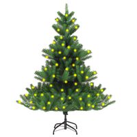 vidaXL Nordmann Fir Artificial Pre-lit Christmas Tree Green 120 cm