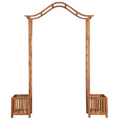 vidaXL Garden Arch with Planter Solid Acacia Wood 180x40x218 cm