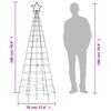 vidaXL LED Christmas Tree with Spikes 220 LEDs Warm White 180 cm