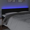 vidaXL LED Headboard Black 160x5x78/88 cm Fabric