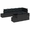 vidaXL Garden Sofa Set 9 pcs Black Poly rattan