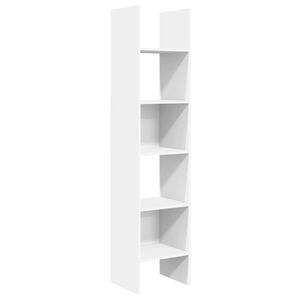 vidaXL Book Cabinet | White | Engineered Wood | 180 cm tall | Book Cabinet