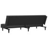 vidaXL 2-Seater Sofa Bed Black Faux Leather