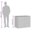 vidaXL Garden Storage Cabinet Grey 100x55.5x80 cm Poly Rattan