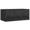 vidaXL Coffee Table with Glass Doors Black 102x50x42 cm