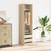 vidaXL Wardrobe with Drawers Sonoma Oak 50x50x200 cm Engineered Wood